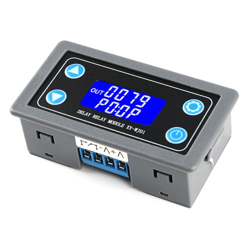 DC12V LED Digital Time Delay Relay Module Programmable Timer Relay Control Switch Timing Trigger Cycle with Case for Indoor