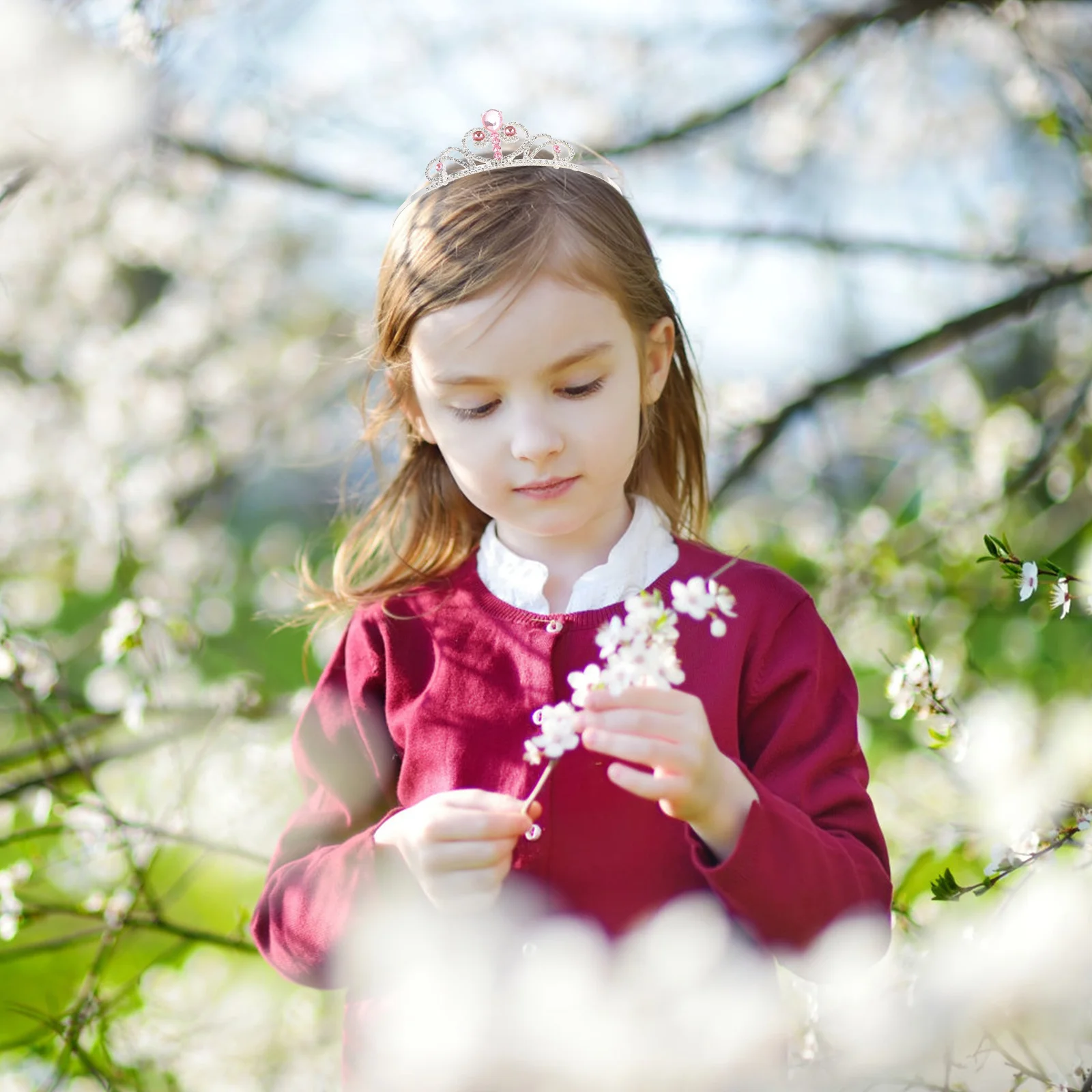 

1Pcs Children Crown Headdress Delicate Crystal Kids Birthday Party Hairband Shining Hair Ornament for Photo Props Costume