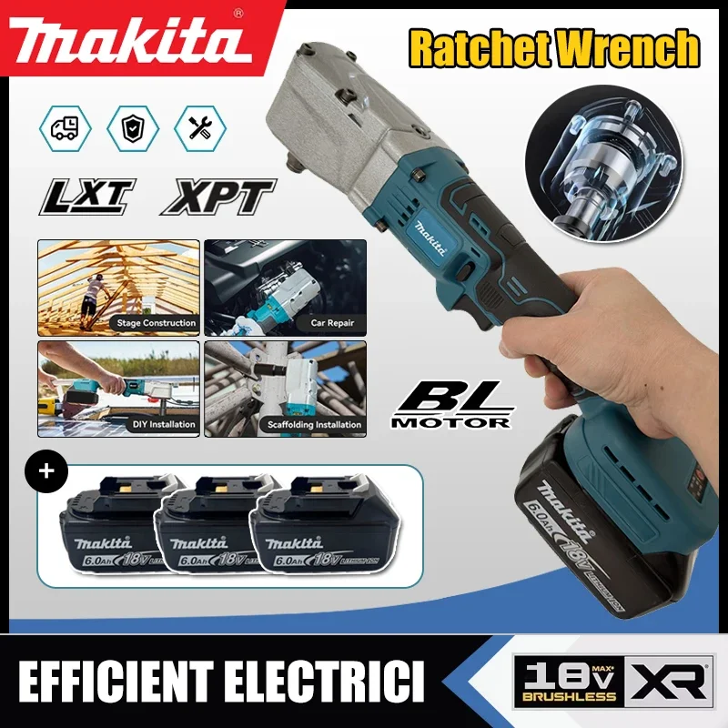 

Бесщеточный гайковерт Makita 1200 Нм, электрический аккумуляторный драйвер 1/2'' для снятия винтов и гаек, инструменты для ремонта автомобилей
