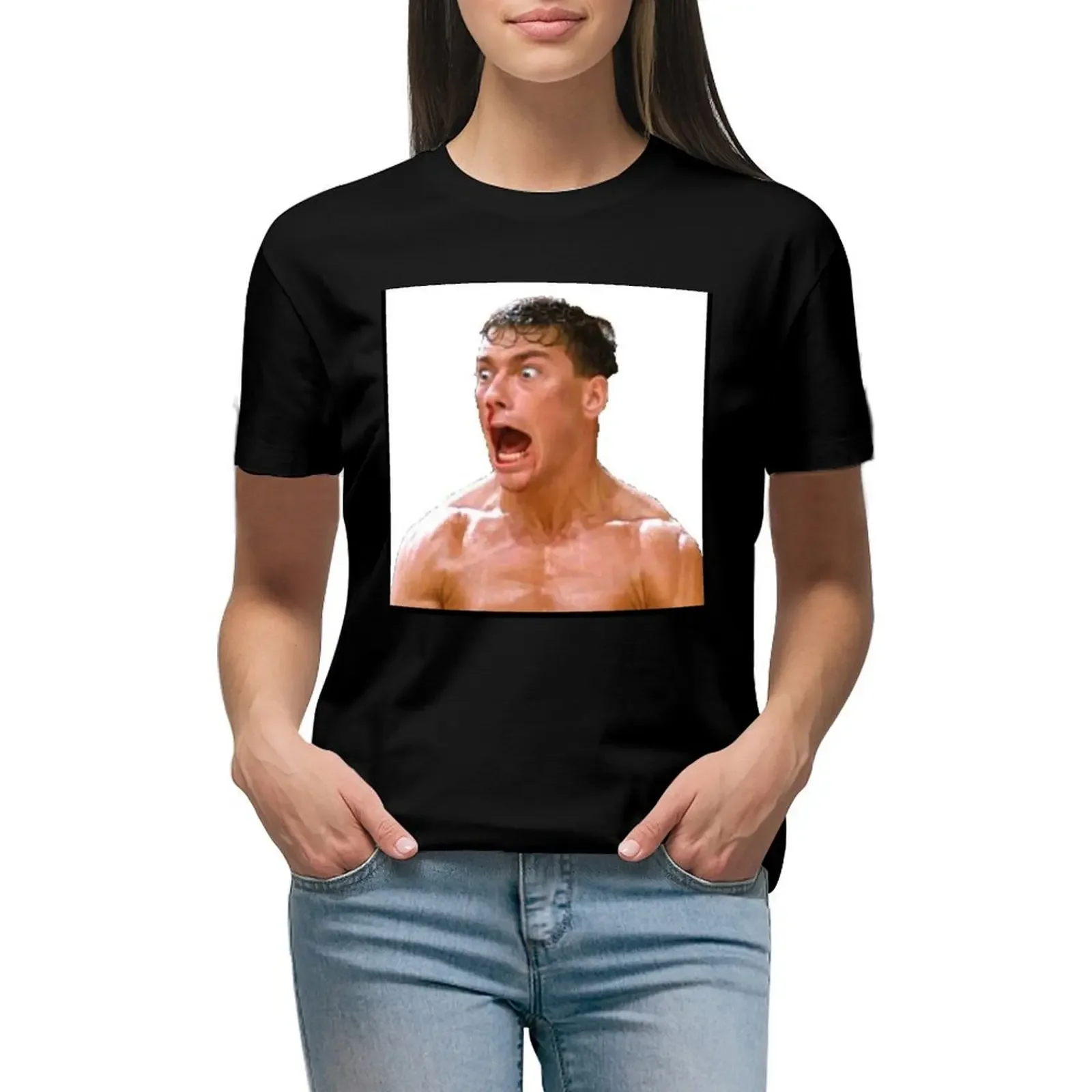 

Jean Claude Van Damme 3 T-Shirt blacks new edition Aesthetic clothing tops Women