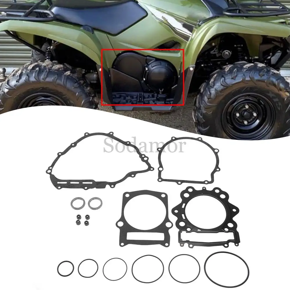 Engine Gaskets Kit Black And Gray As Shown Interface Material Atv Engine Fit For Yamaha Engine Gasket - Grizzly 700 07-13 Gk0002