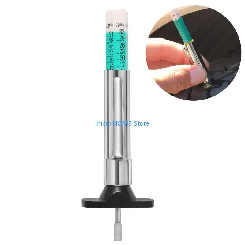 A5YD Car Tyre Tire Auto Depth Thickness Gauge Meter 25MM Measuring Pen Color Coded Digital Caliper Monitoring Tool