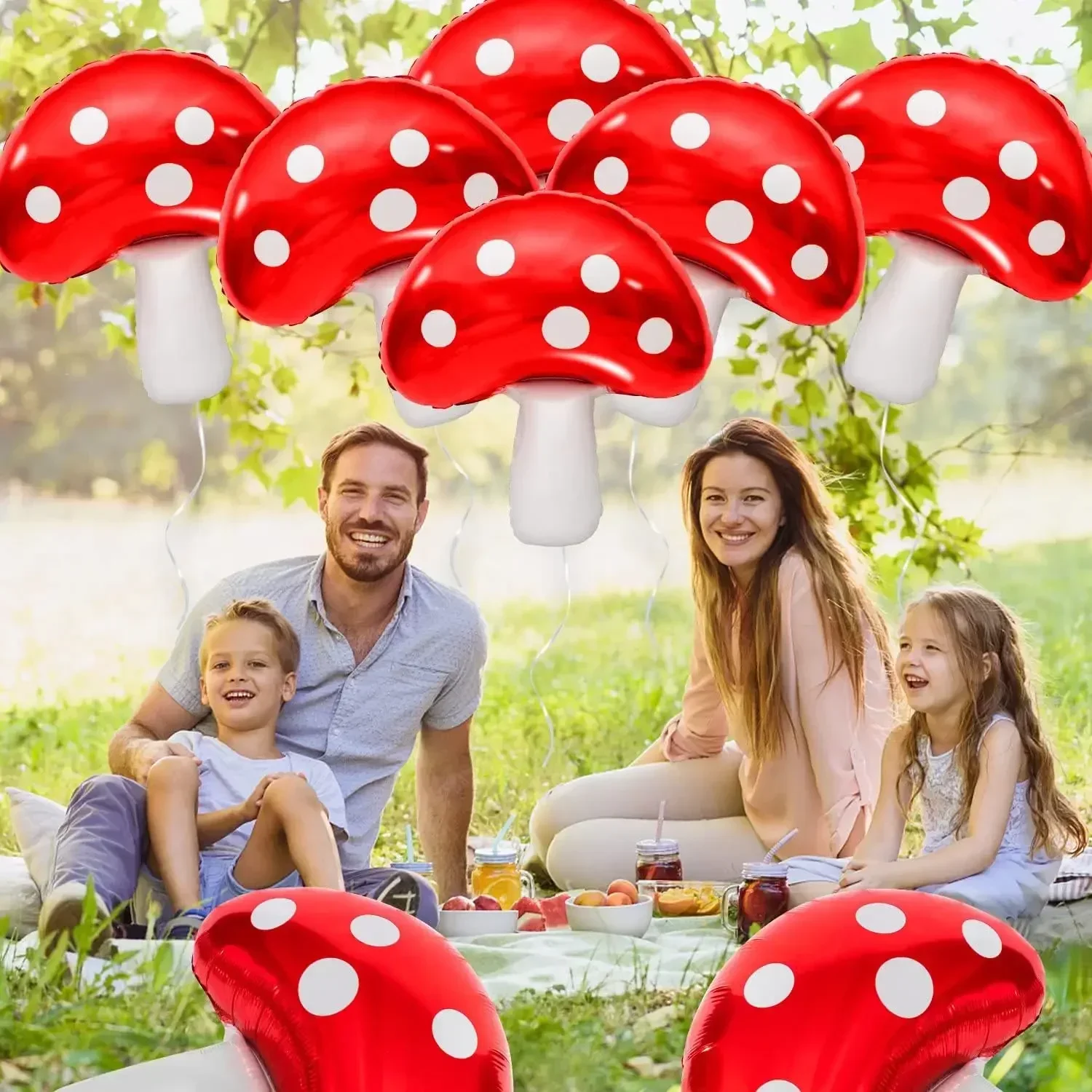 31 X 21 Inches Mushroom Foil Balloon Party Decoration Balloon Fun Mushroom Party Decoration Balloons Forest Plant Theme Balloon