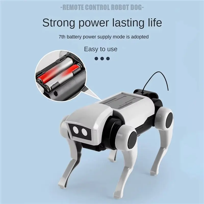 A52T 2X радиоуправляемый робот, механическая собака, детский пульт дистанционного управления, обучение науки, DIY электрический сборочный набор для мальчиков, подарок для детей