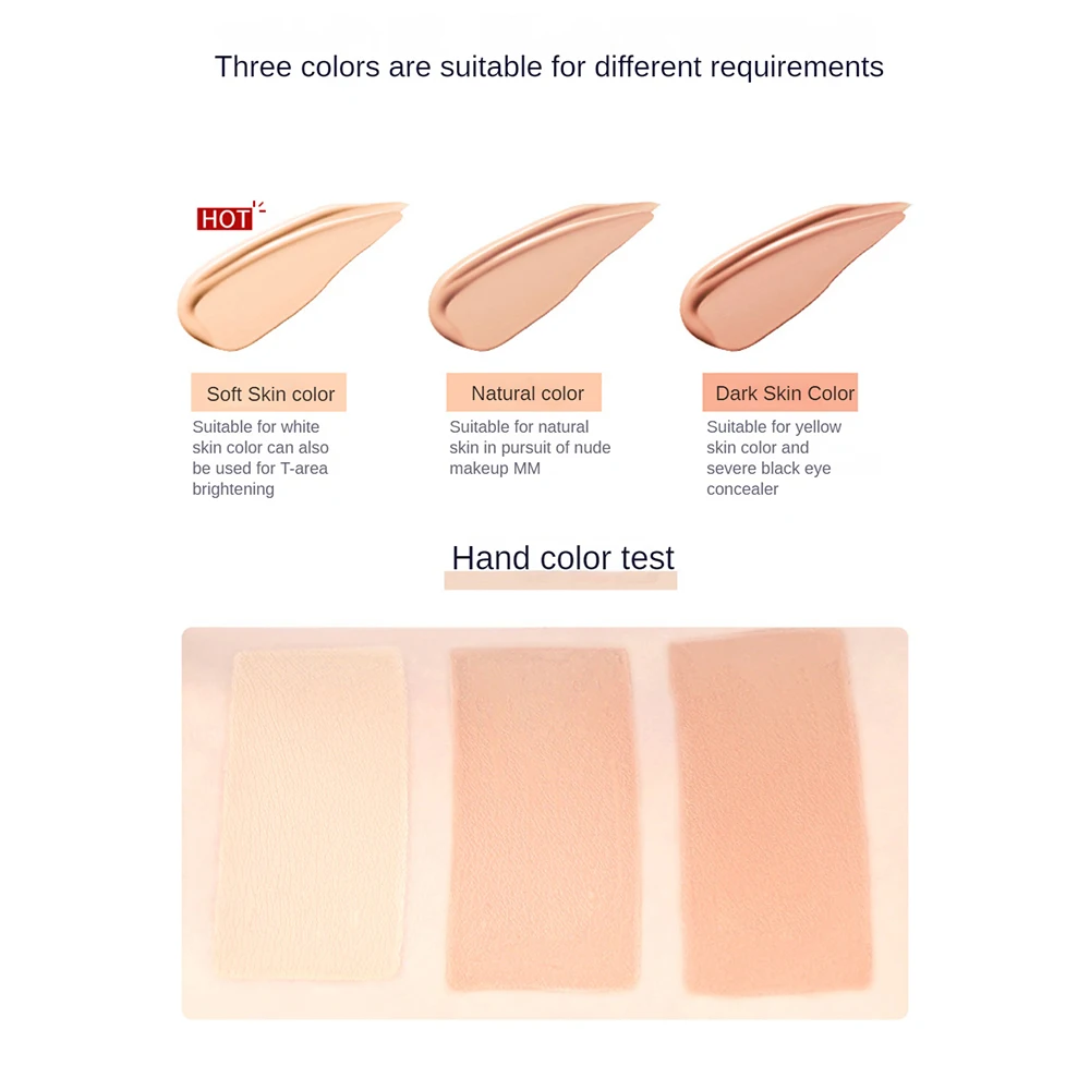 Phoera 10 Kleuren Vloeibare Concealer Foundation Crème Glad Gezicht Hydraterende Zijdeachtige Langdurige Littekens Acne Cover Cosmetische Make-Up