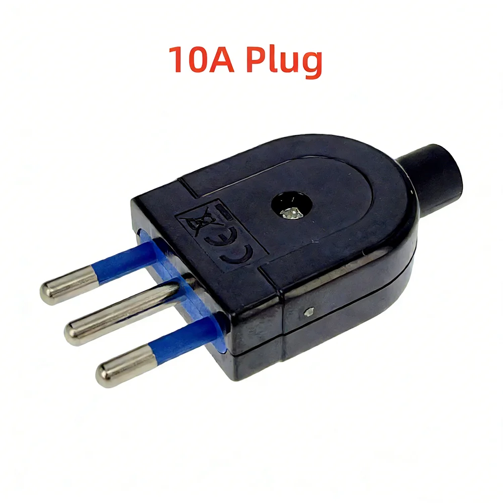 Adaptateur de prise italienne standard 10A 16A, petit format, mâle/femelle, 3 broches rondes, détach