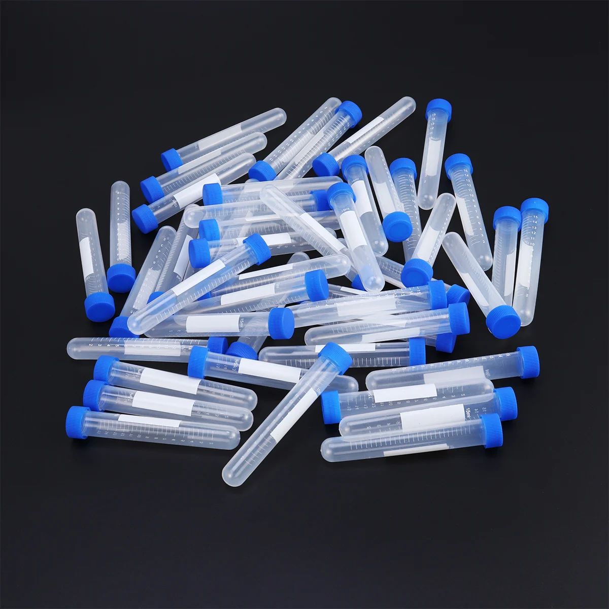 50 pcs 15Ml Centrifuge Tube Round Bottom Transparent Leak-Proof High-Speed Compatible Laboratory Supplies For Liquid Samples