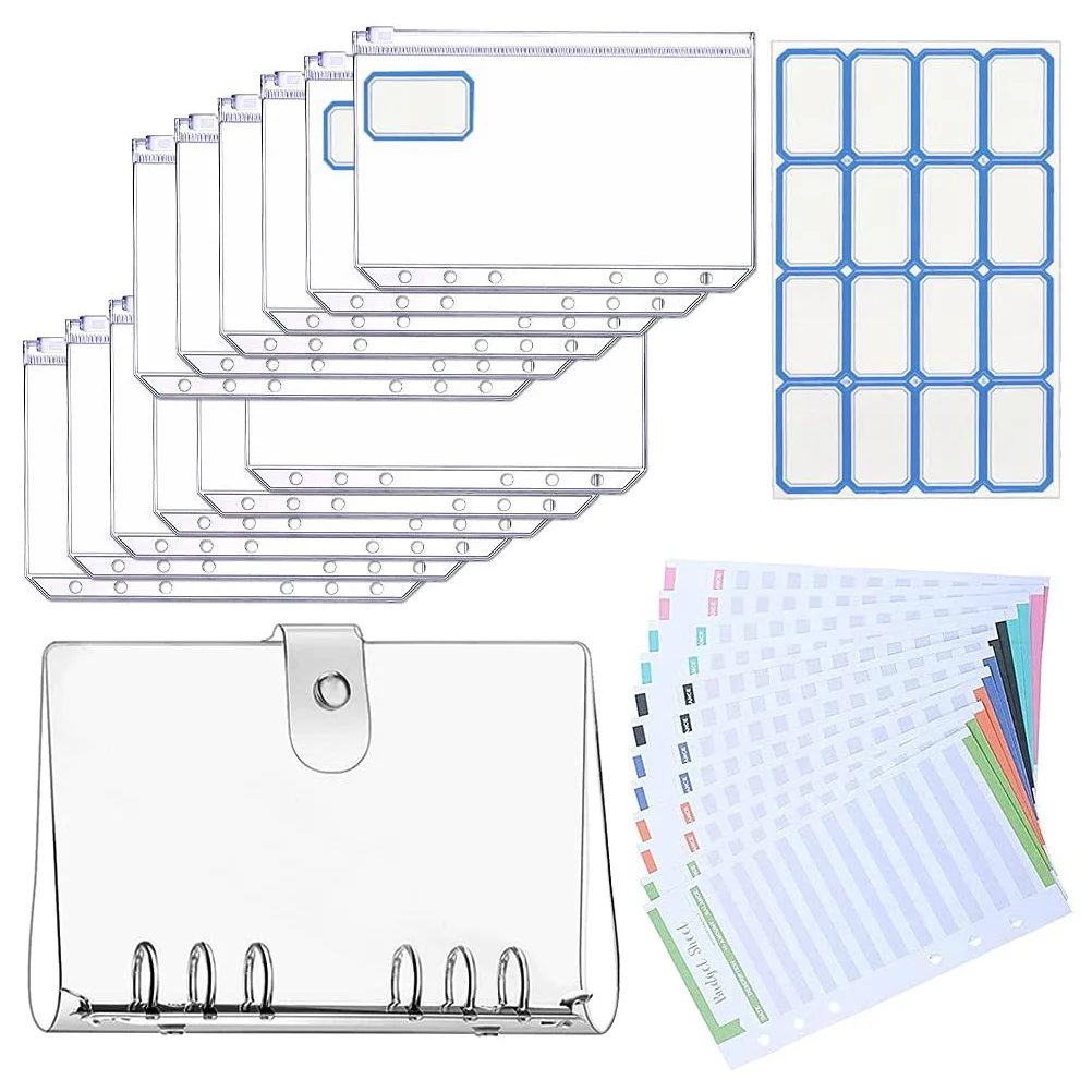 مجموعة واحدة من أوراق الميزانية المحمولة مقاس A6، مخطط الميزانية النقدية الورقية السميكة لتتبع نفقات الأعمال والسفر المنزلي وتسجيل الأموال