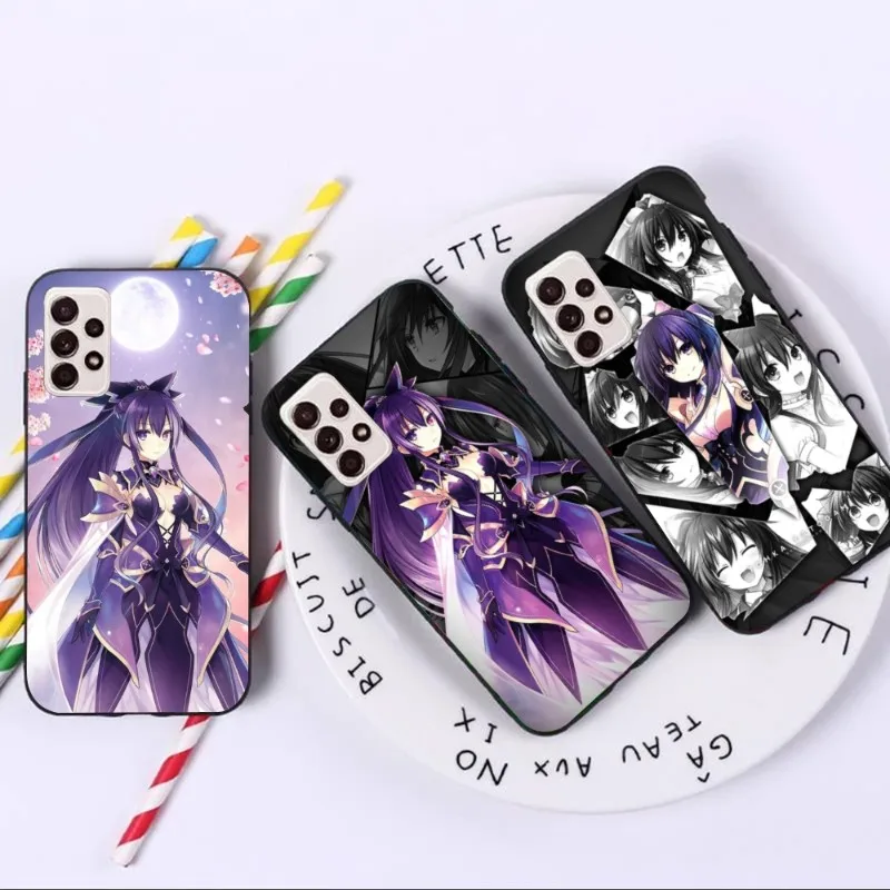 DAL Tohka Yatogami Phone Case for Samsung A91 A81 A73 A72 A71 A30S A20 A12 A13 A52 A53 4G 5G Black Soft Phone Cover Funda