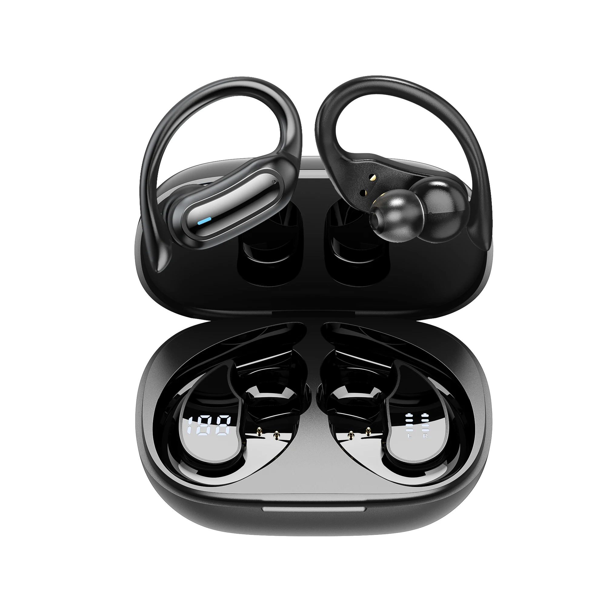 

2025 IPX7 Earphones Bluetooth 5.3 Wireless Headphones Waterproof New i27-black Stereo Noise Reduction Sports Earbuds with Mic