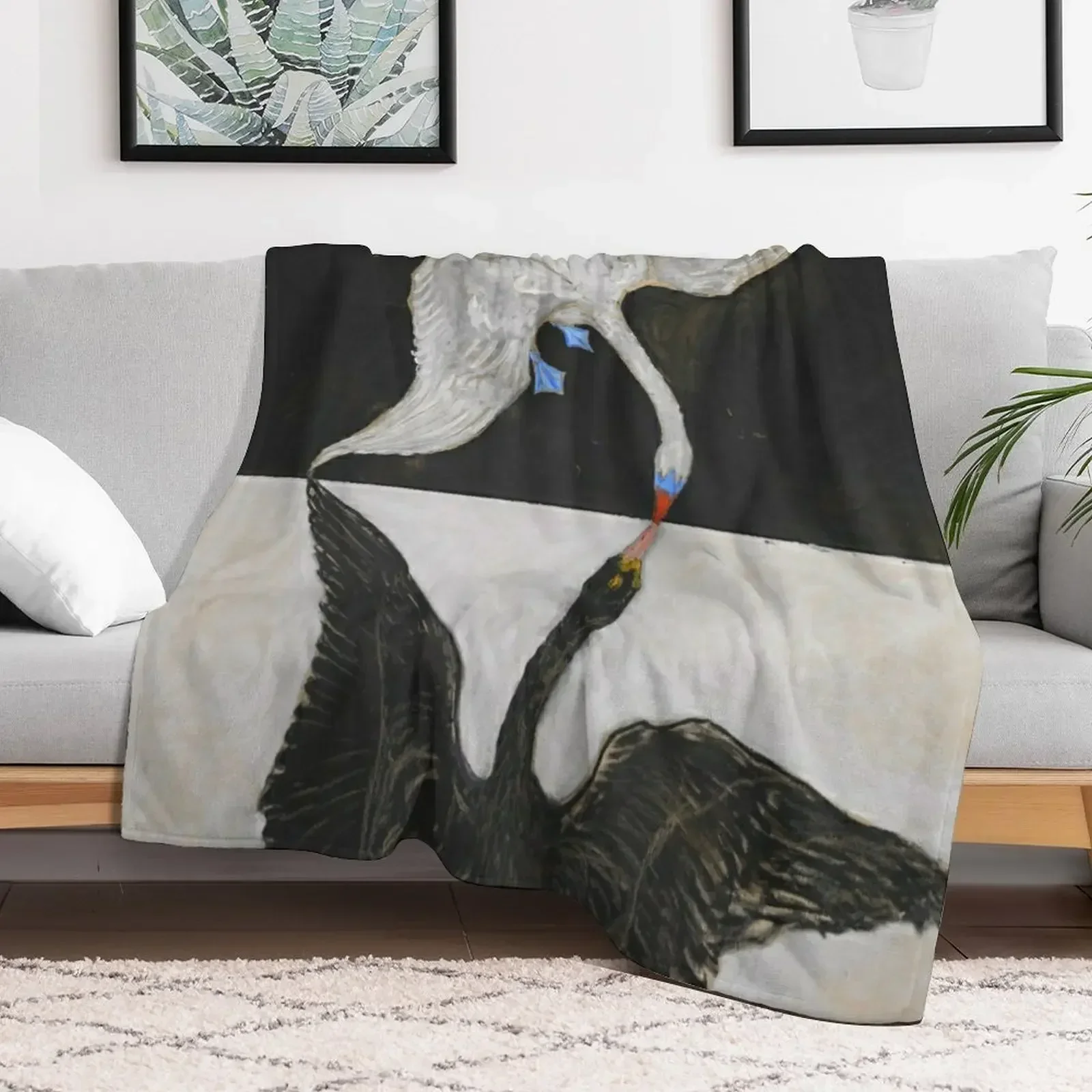 

Hilma af Klint - The Swan, No. 02, Group IX-SUW Throw Blanket Cute Plaid Flannels Blankets