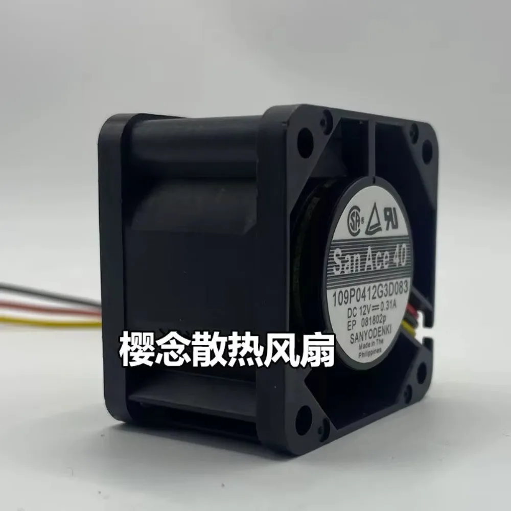 For Sanyo 109P0412G3D083 12V 4028 4CM 3-Wire High Airflow Cooling Fan