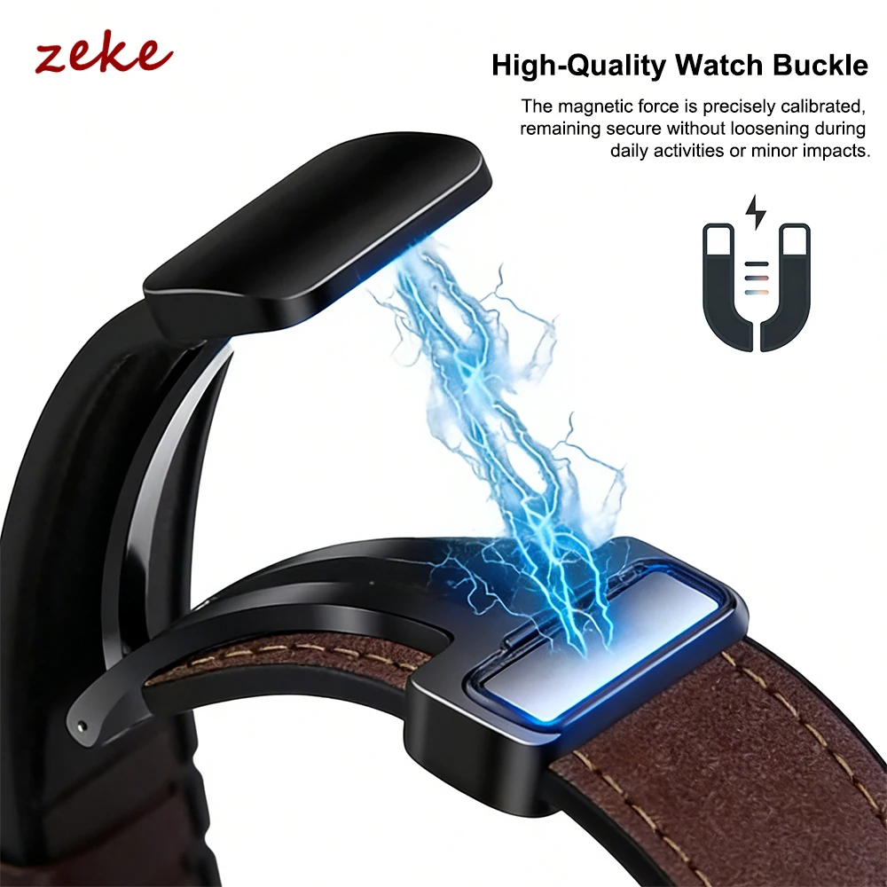 Leather+Silicone Watch Strap 20mm 22mm for Omega MoonSwatch for Swatch Magnetic Band for Samsung Galaxy Watch 4 5 6 7 40mm/44mm