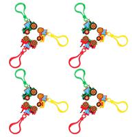 12 Pcs Vehicle Accessories Farm Truck Keychain Excavator Keychain PVC Construction Theme Kids Party Harvest Gifts