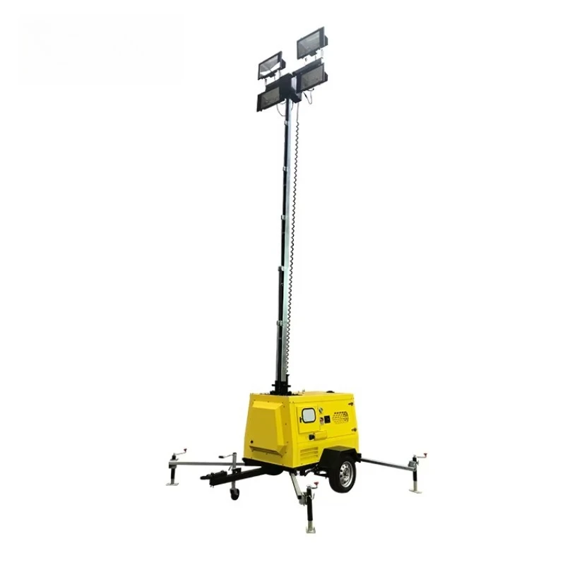 Mobile Trailer Light Tower Perkins Engine Low Noise Stable Operation 10kva 15kva 20kva Power Output Lighting Tower Customized