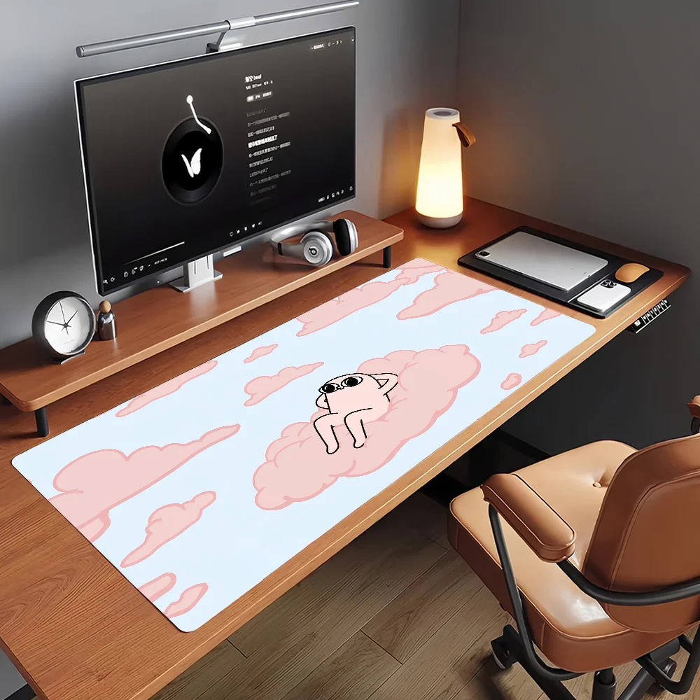Lovely Ketnipz Cartoon Mouse Pad Non-slip Rubber Gamer Balance Computer Mat Decoracion Deskmat Laptop Office Large
