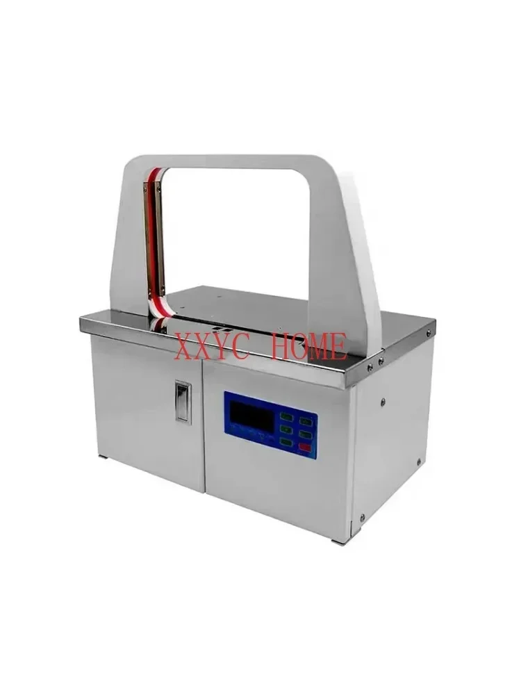 AC 220V/50HZ Automatic Strapping Machine OPP Film Bag Hot Melt Adhesive Paper Packing Machine Elastic Band Packaging Machine