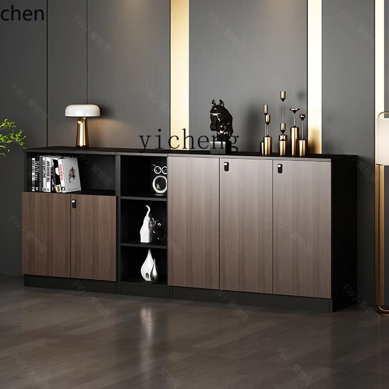 ZML file low cabinet storage wooden office partition cabinet data filing cabinet office with lock