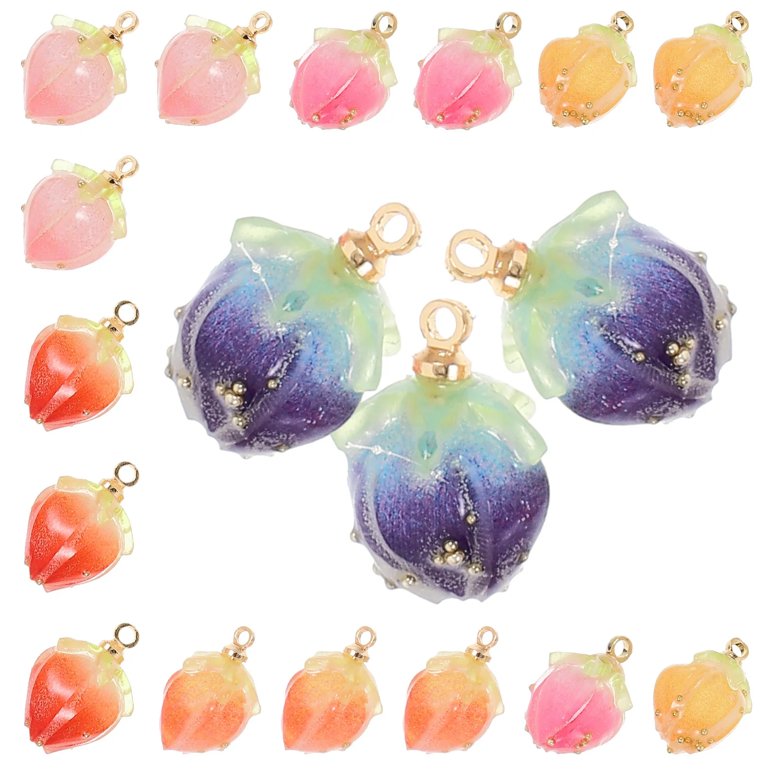 18Pcs Acrylic Earrings Charms DIY Necklace Pendants Bracelet Decorations Cute Lightweight Accessories Handmade Crafts Gifts