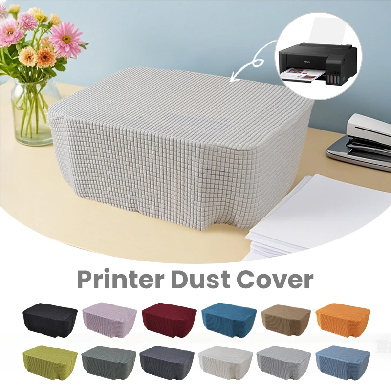 Stretch Waffle Printer Dust Cover Elastic Fabric Anti-dust Protector Sleeve For Projector Office Machine