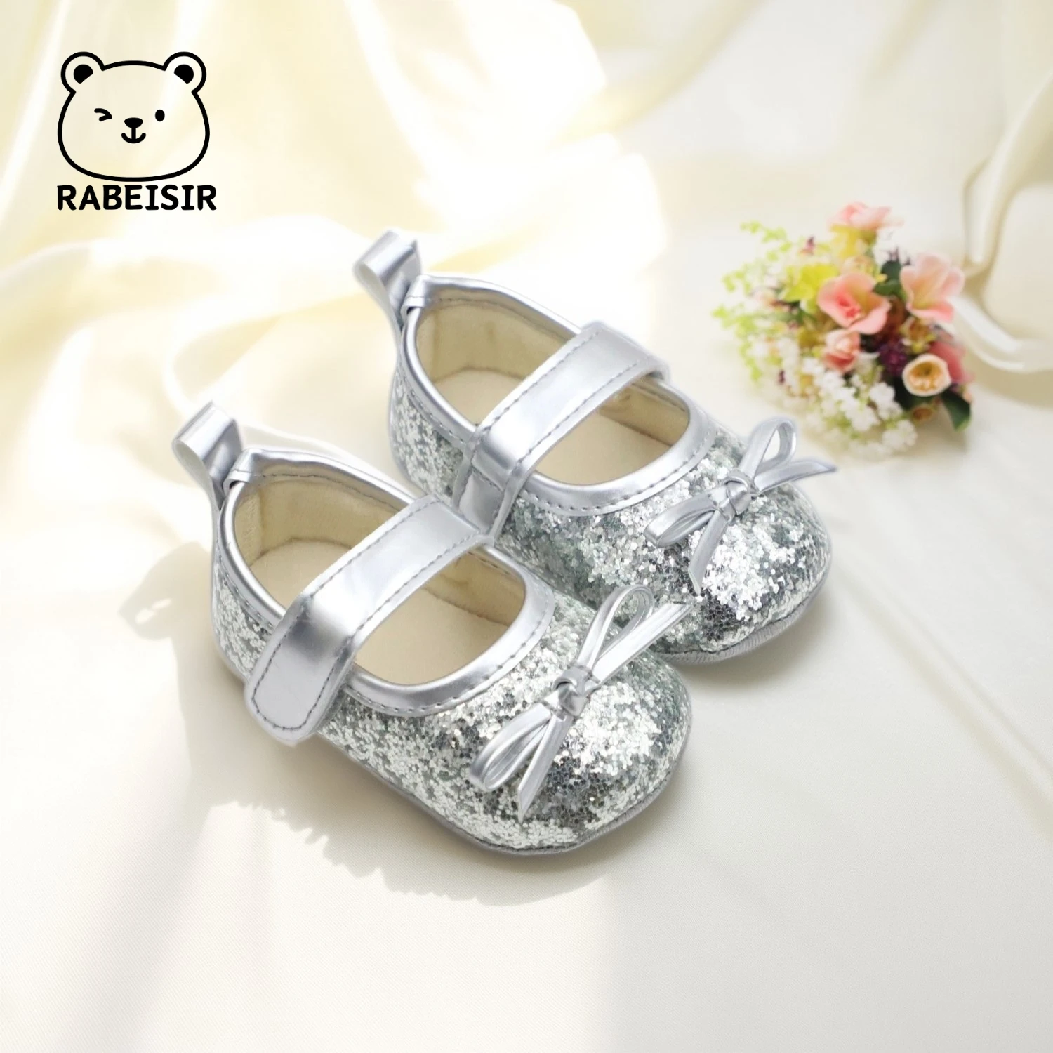 

Baby princess shoes, baby walking shoes, soft soled single shoes, sweet and cute, perfect for birthdays and weddings