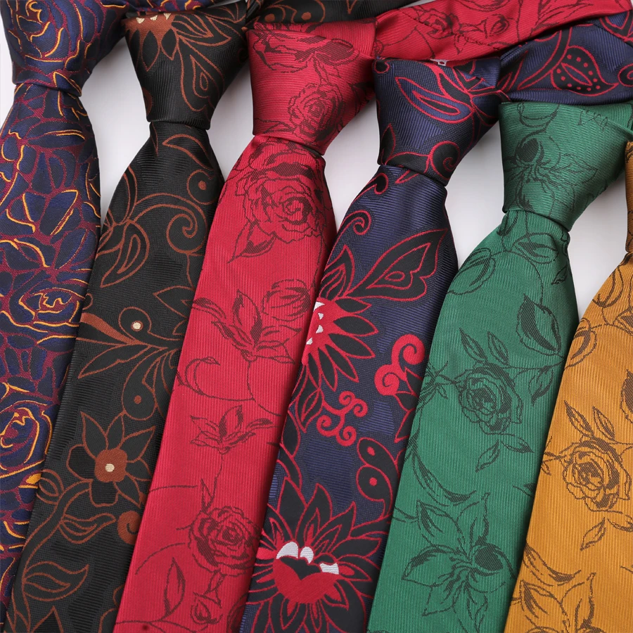 Luxus 8CM Herren Krawatte Krawatte Blume Floral Krawatten Für Mann Bräutigam Jacquard Gewebte Krawatte Für Business Hochzeit party
