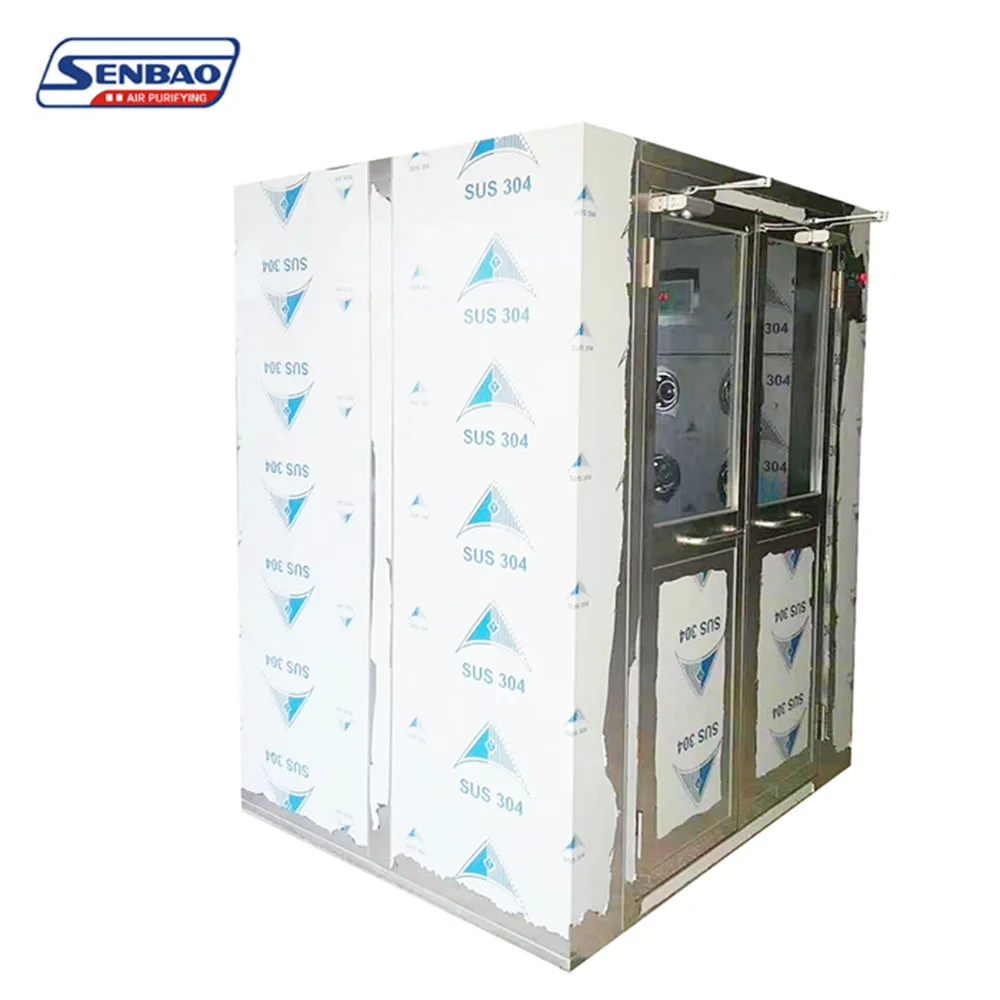 COOFULL Automatic Intelligent Door Clean Room Equipment SUS 304 Cargo Air Shower with Electronic Lock Condition New