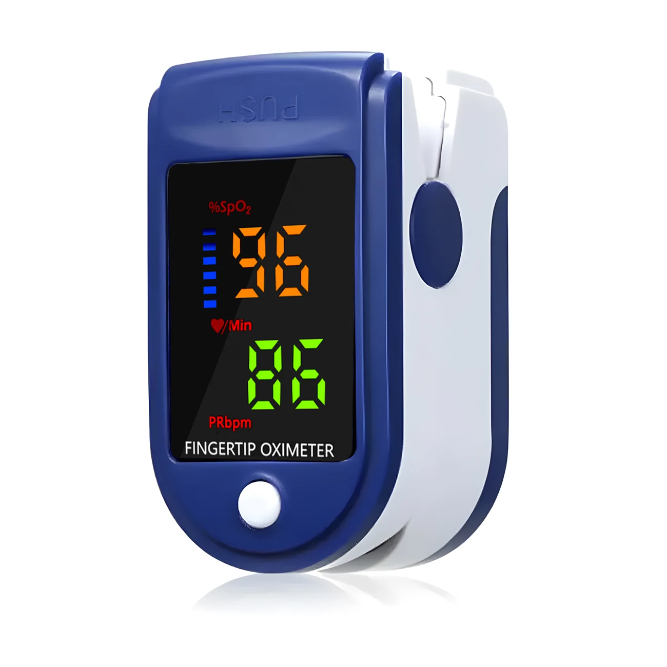 Portable 4 Colors Oximeter Fingertip Pulse Blood Oxygen Saturation Monitor LED Display Fingertip Oximeter Testing SPO2