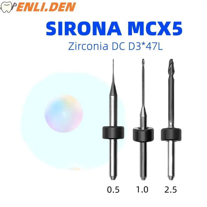 

Sirona MXC5 Циркониевые стоматологические фрезерные боры для шлифования циркония постоянного тока Алмазные шлифовальные инструменты 0,5/1,0/2,5 D3 * 47L