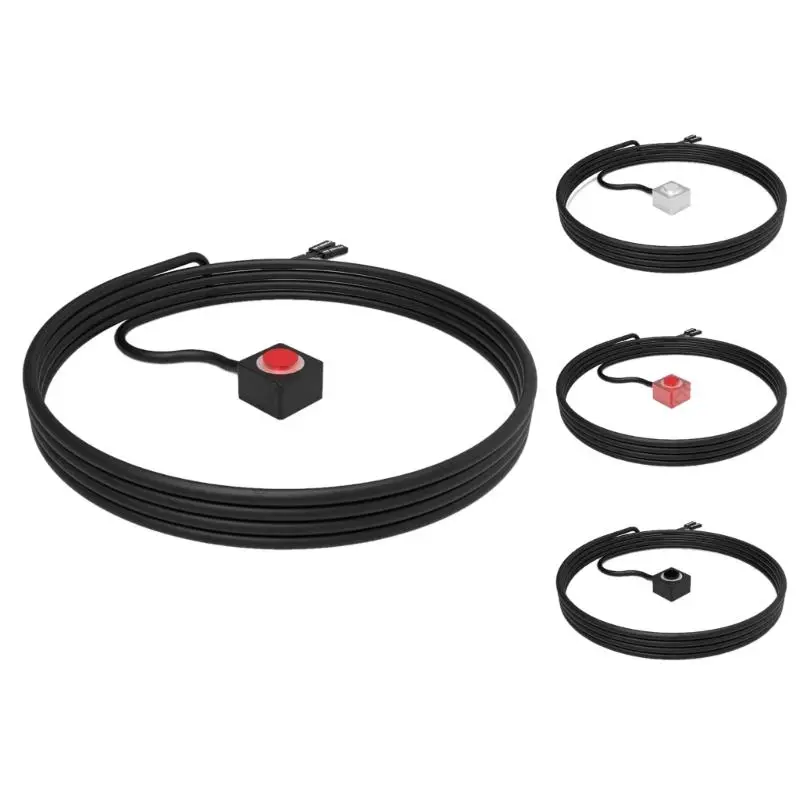 

652F 2M Computer Desktop Extension Cable Led Light For Home PC Mainboard External Start Power Adapter Cord