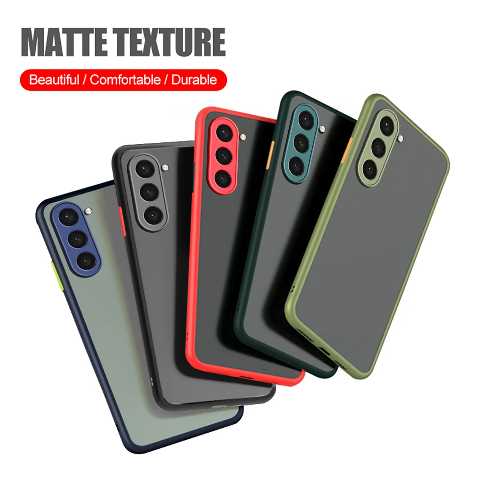 Translucent Matte Silicone Case For Samsung Galaxy S23 FE S 23 FE 23FE S23FE Camera Protect Anti-Fingerprint Cover Coque 6.4Inch