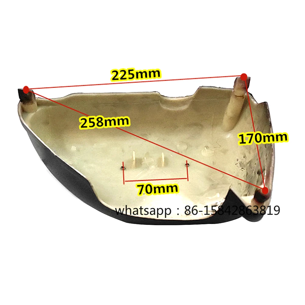 Retro Motorcycle Side Cover Gloss Black for CG125 CG110 CG125 Faring Parts Tool Panels Fuel Tank Cover Guard