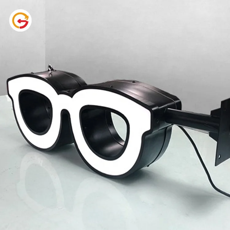 JAGUARSIGN fabricante tienda óptica personalizada caja de luz de fibra óptica Banderola Luminosa Gafas Optica gabinete de vidrio signo
