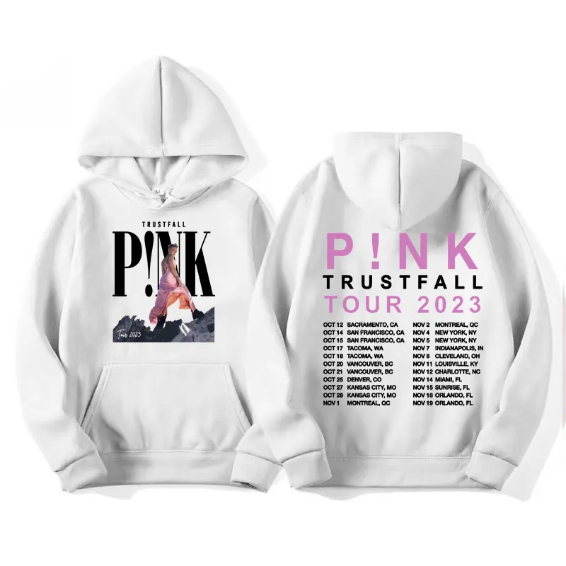 Singer Pink P! Nk Trustfall Album Tour 2023 Hoodie Men Women\'s Clothing Hip Hop Aesthetic Sweatshirt Fashion Fleece Hoodies Tops