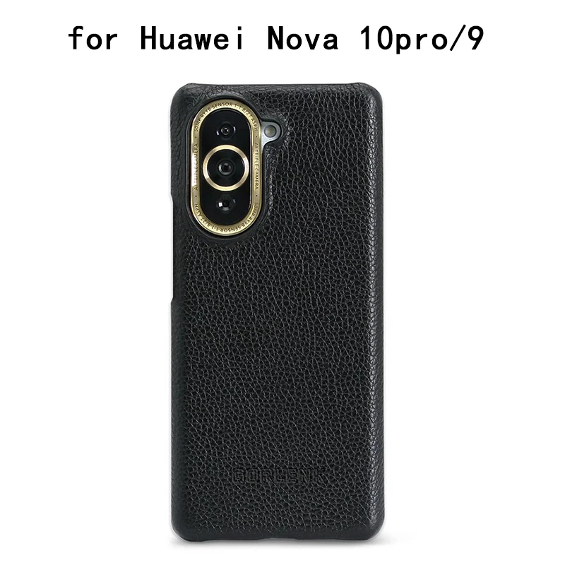 Luxury Genuine Leather Phone Carcasa for Huawei Nova 10pro Case Fashion Back Protective Funda for Huawei Nova 9/9pro Coque Capa.