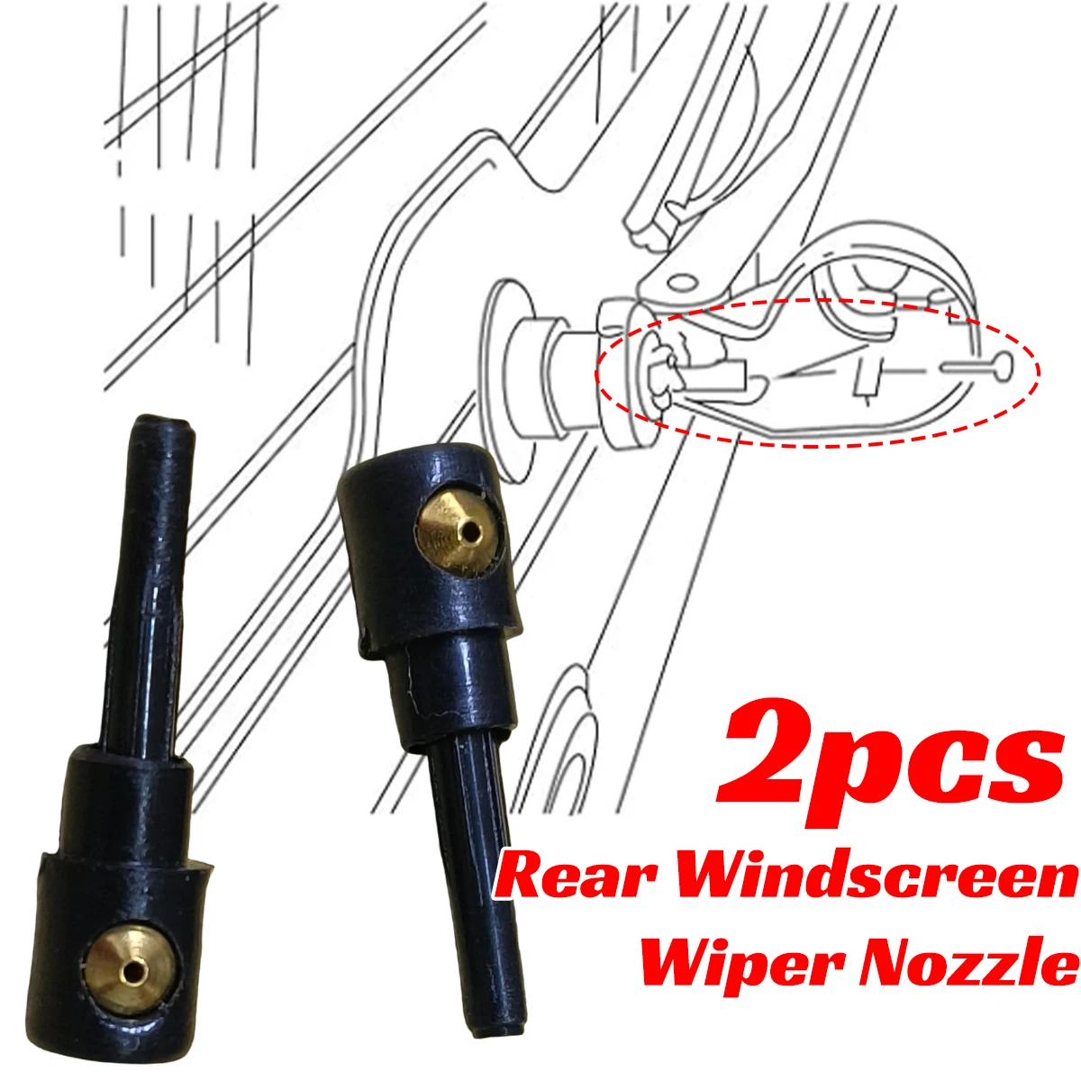 

Rear Windscreen Wiper arm Washer Jet Nozzle Window Spray For MiniR50 R53 BMW 1 Series E87 Honda Civic 3 Mercedes-Benz A B Class