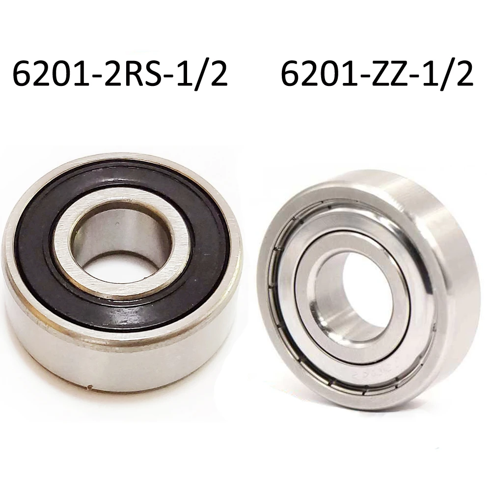 1PCS Sealed Ball Bearings 6201-ZZ-1/2 Shielded Radial Bearing 6201 2RS 1/2