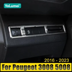 For Peugeot 3008 5008 GT 2017 2018 2019 2020 2021 2022 2023 3008GT Hybrid Car Headlight Adjustment Button Trim Cover Accessories