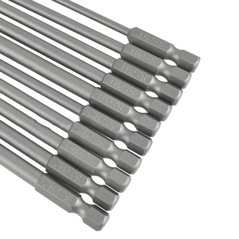 10Pcs 200mm Magnetic Long Cross Screwdriver Bit  PH1 PH2 Driver Hand Tools Manual Tools For Electric Screwdriver, Screwdriver,