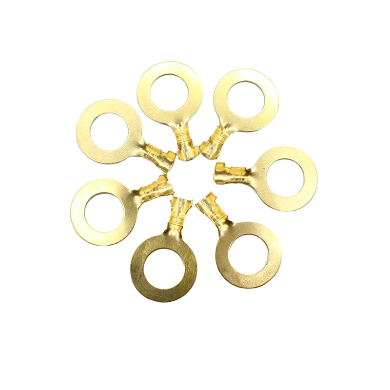 150/540 PCS M3/M4/M5/M6/M8/M10 Ring Lugs Eyes Copper Crimp Terminals Cable Lug Wire Connector Non-insulated Assortment Kit