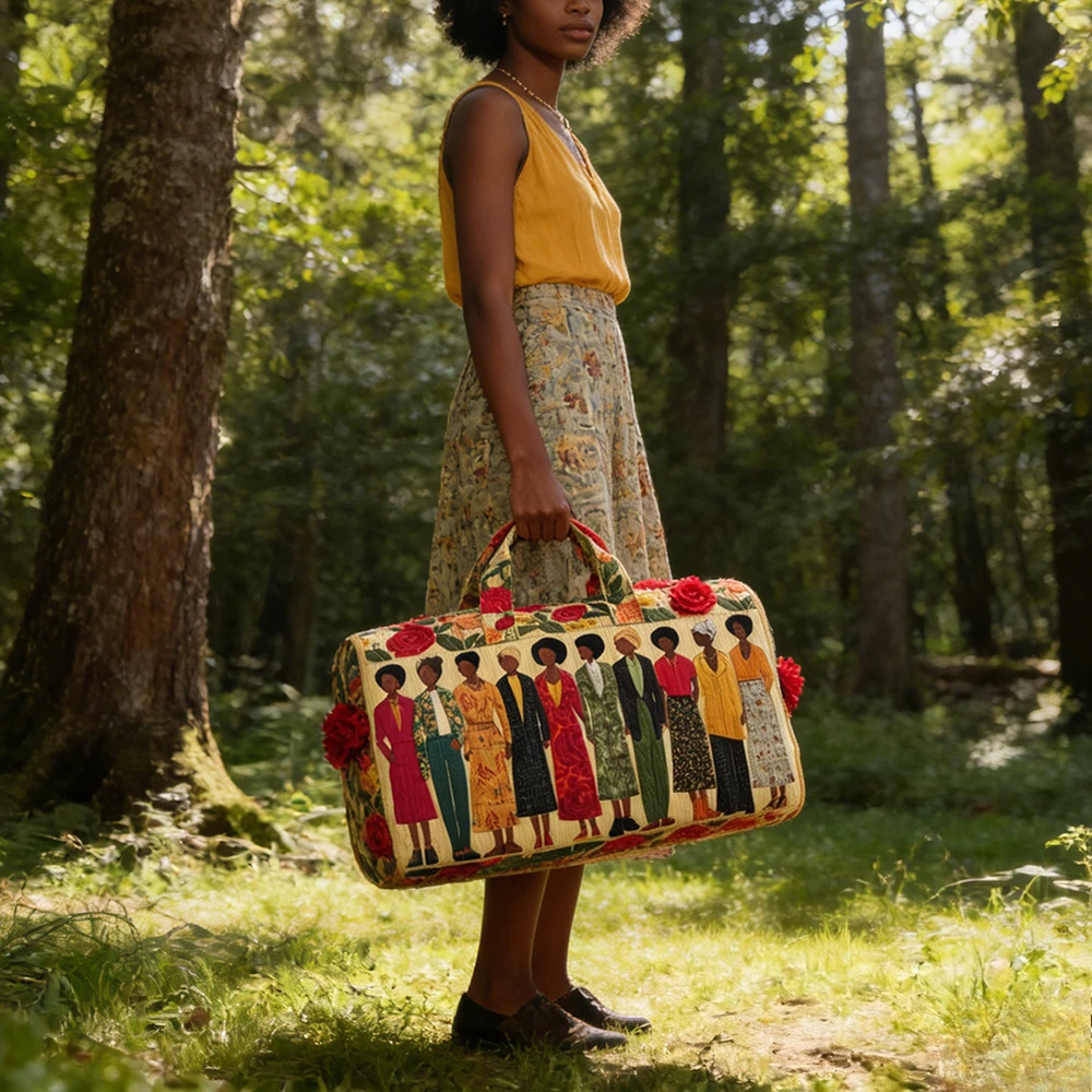 

3D-стеганая африканская сумка-тоут для женщин, красочная, с этническим принтом, в стиле бохо, для фестивалей, спортзала, для ночевки, с изображением заката и фруктовой корзины