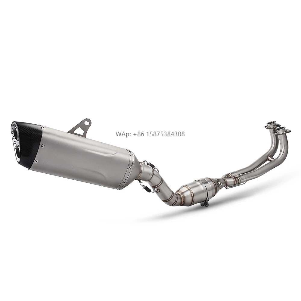 For TMAX530 Tmax560 Slip on Motorcycle Front Tube Stainless Steel Pipe Exhaust System (2016-2025) Racing Line Position Original