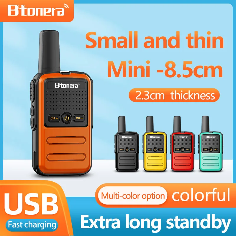 Radio Walkie Talkie Transmitter Rechargeable Thin Uhf Wireless 16 Channel Kids Mini Walkie Talkies Two Way Radio BTDX 320