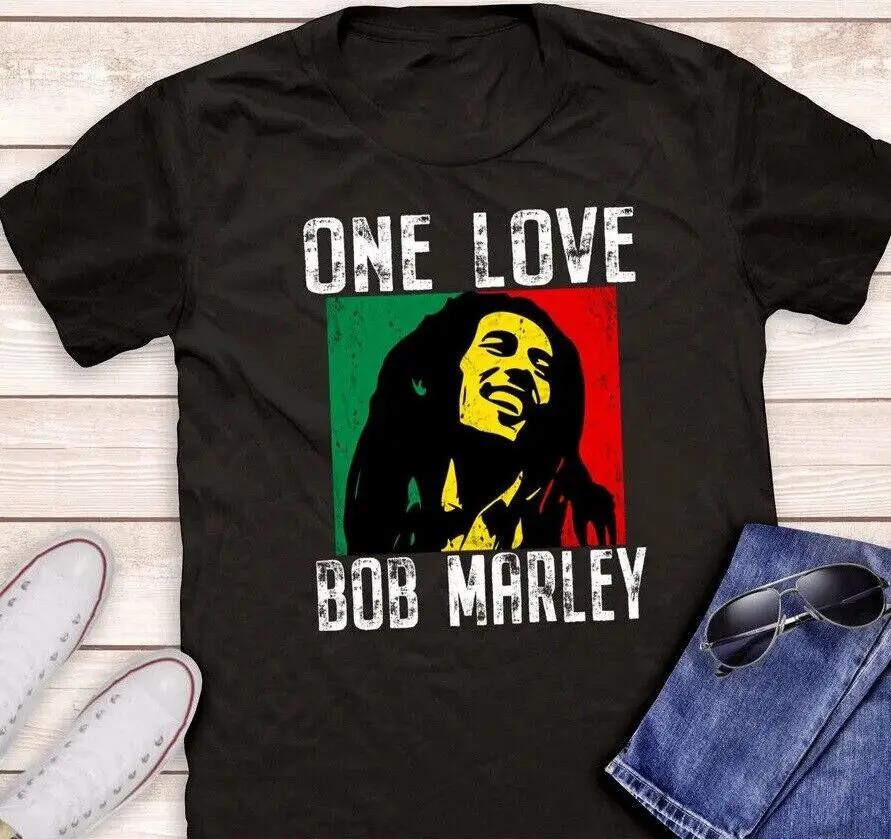 T Shirt One Love Reggae Music Lover Jamaican Pride Bob Marley