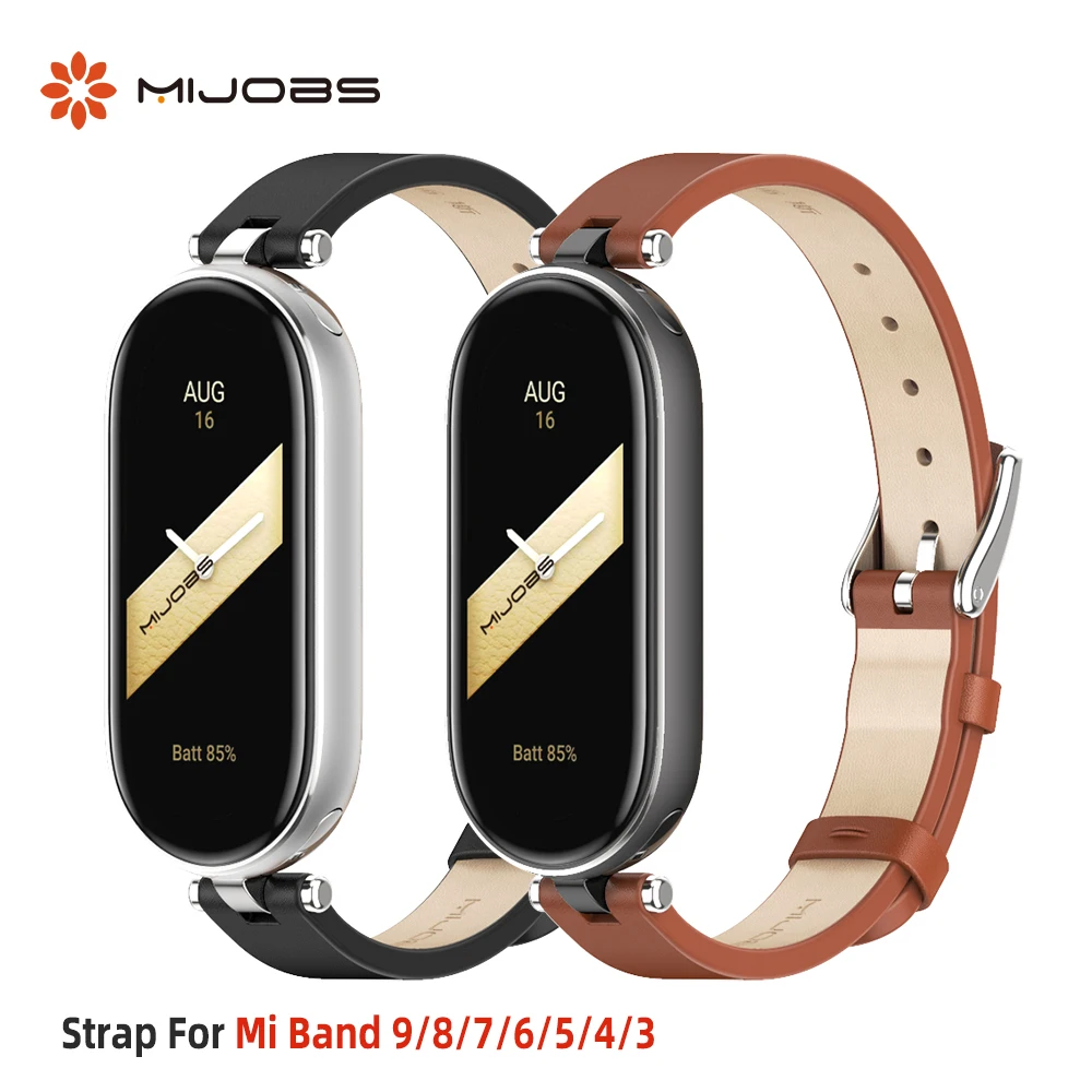 Ladies Strap for Mi Band 9 8 7 6 5 4 3 Watchband for Xiaomi Smart Band 8 PU Leather Wristband for Mi Band 7 Strap For Mi Band 6