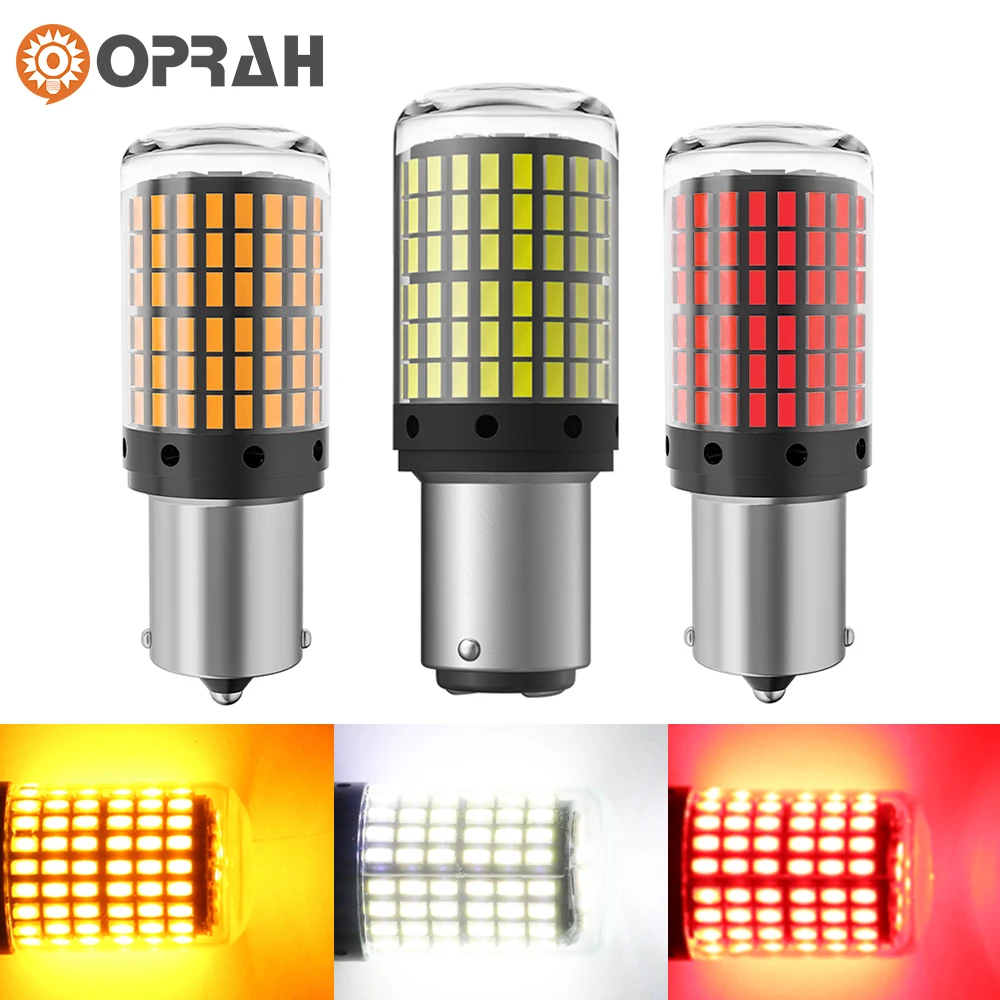 1pcs Super Bright Car Light PY21W P21W LED 1156 1157 BAY15D P21/5W Canbus Signal Lamp 3014SMD No Error Brake Bulb Park Diode 12V