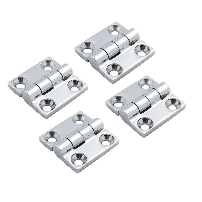 2PCS 316 Stainless Steel Butt Hinge With 4 Holes 38mm 50mm Mirror Polish Heavy Duty Marine Boat Hardware Hinges