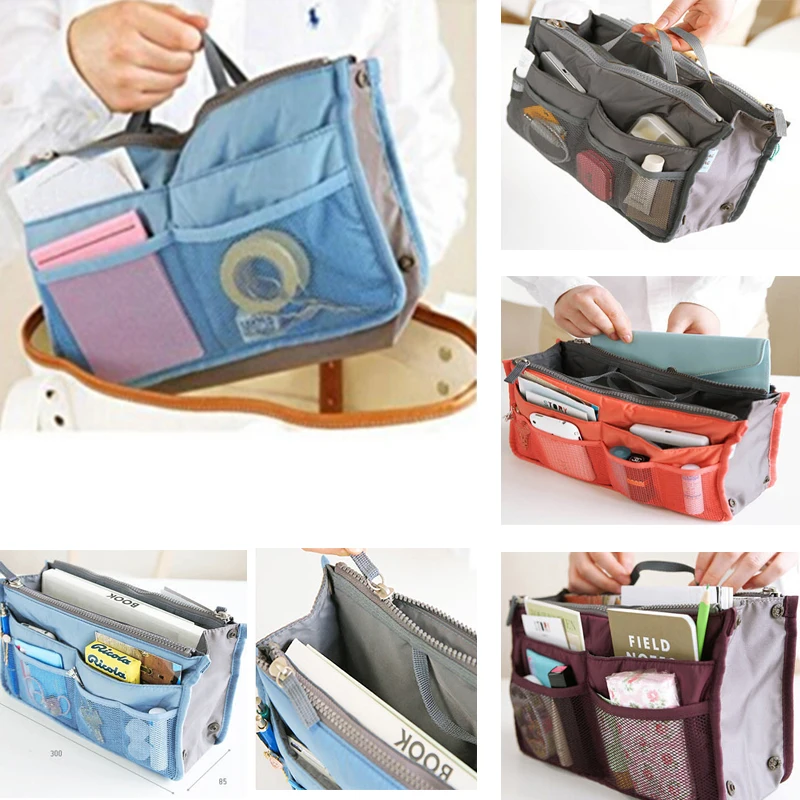 Magazine, Newspaper, Letter Storage Organizing Bag Multi Functional  Makeup Handbag Organizer Insert Bag image 3