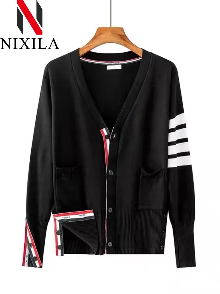 Spring  Autumn Kint Cardigan Women Korean Fashion Loose Couple Sweater Jacket Vintage Elegance College Coat for Women Clothing