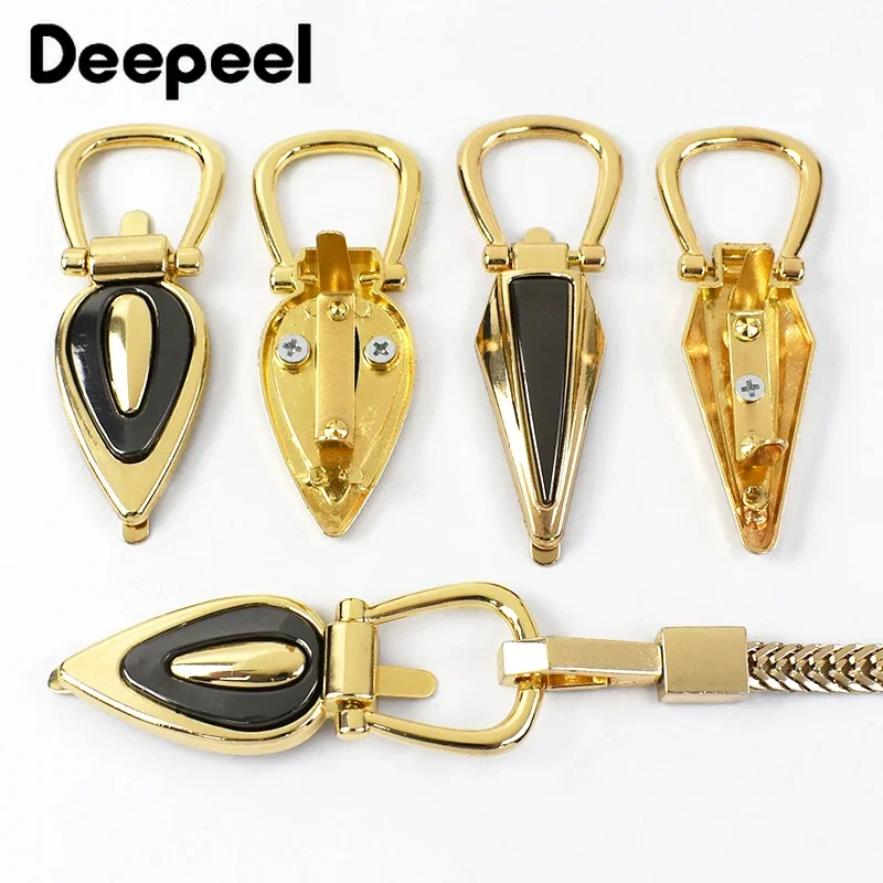 

Deepeel 2/4/10Pcs 20mm Metal D-shaped Rings Bag Side Clip Buckles Chain Strap Connector Hang Hooks Hardware Decorate Accessories